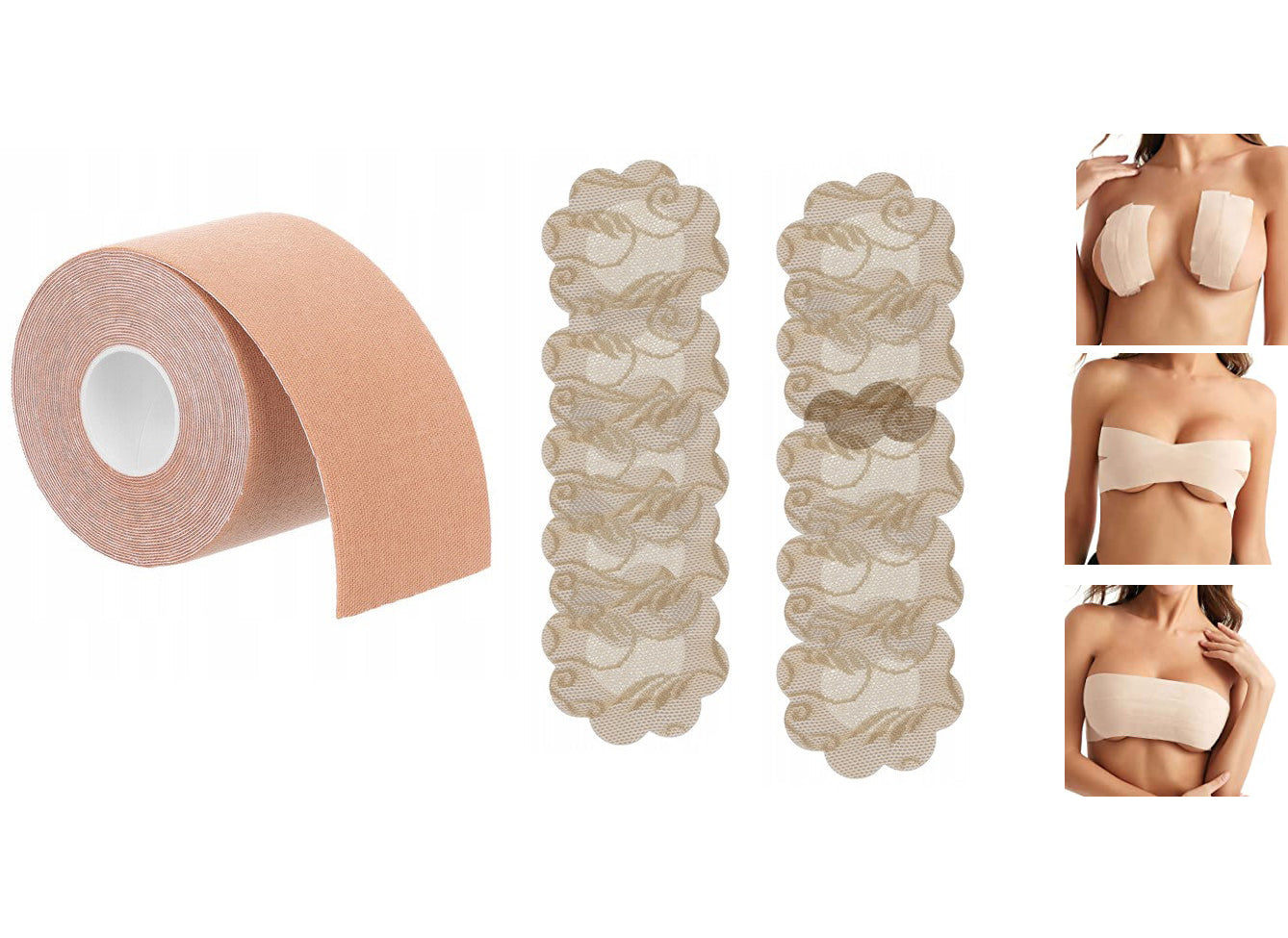 Banda pentru ridicarea sanilor, Zola®, 10 protectii pentru mameloane, impermeabila, elastica si confortabila, 500x5 cm Banda pentru ridicarea sanilor, Zola®, 10 protectii pentru mameloane, impermeabila, elastica si confortabila, 500x5 cm